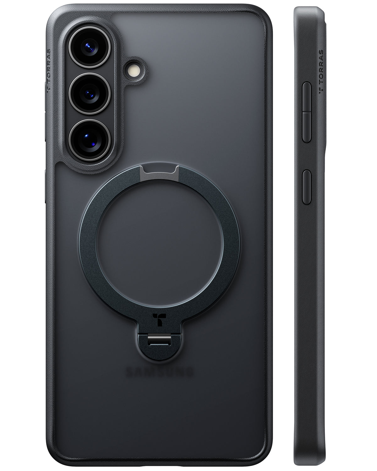 Torras Samsung Galaxy S26 Skal Ostand Q3 Spin Obsidian Black