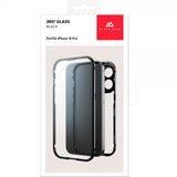 Black Rock iPhone 15 Pro Skal 360 Glass Transparent Svart