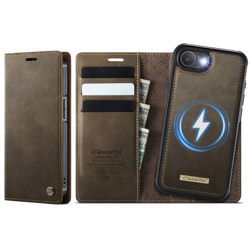 CaseMe iPhone 16e/iPhone 17e Fodral C49 Series Brun