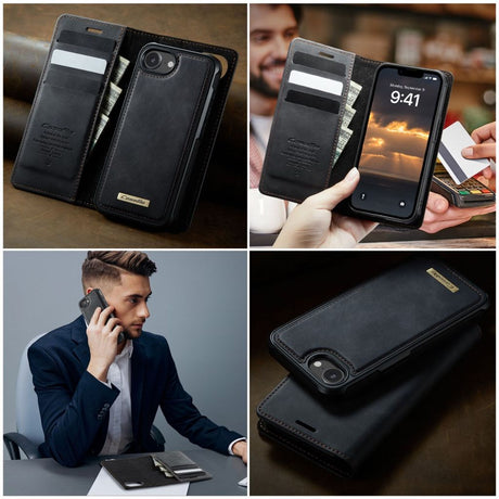CaseMe iPhone 16e/iPhone 17e Fodral C49 Series Svart