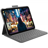 Logitech iPad 10.9 (gen 10)/iPad 11 (A16) Fodral med Tangentbord Slim Folio Oxford Grey Nordic