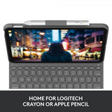Logitech iPad 10.9 (gen 10)/iPad 11 (A16) Fodral med Tangentbord Slim Folio Oxford Grey Nordic