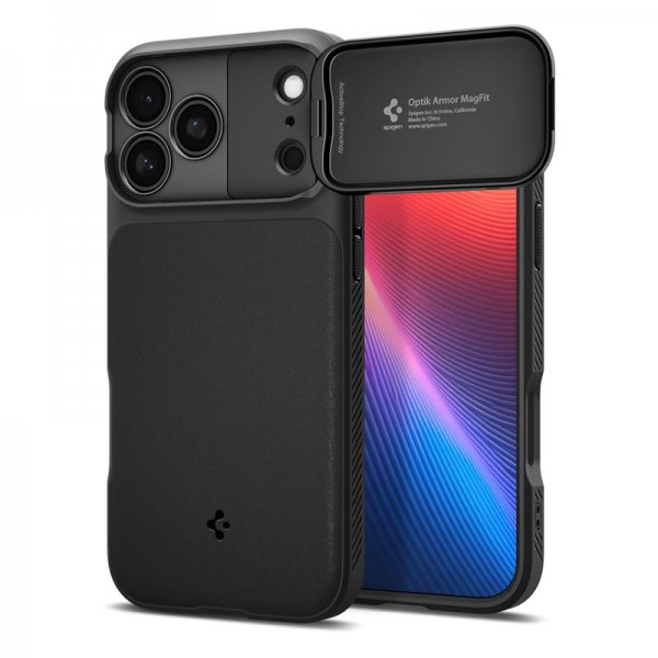 Spigen iPhone 17 Pro Max Skal Optik Armor MagFit Svart