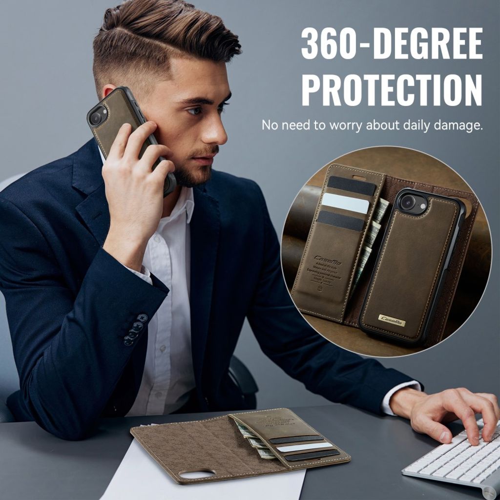CaseMe iPhone 16e/iPhone 17e Fodral C49 Series Brun