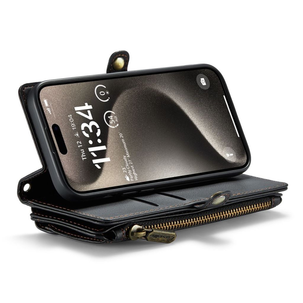 CaseMe iPhone 15 Pro Fodral C36 Series Svart