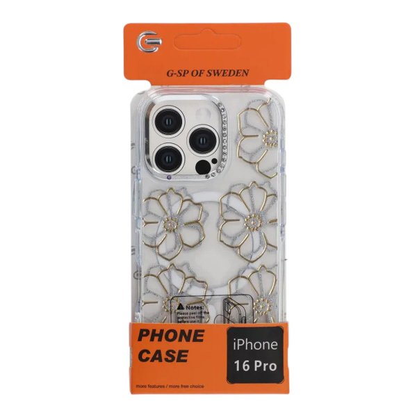 iPhone 16 Pro Skal Mönster MagSafe Blommor