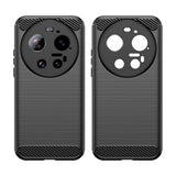 Xiaomi 17 Ultra Skal Borstad Kolfibertextur Svart