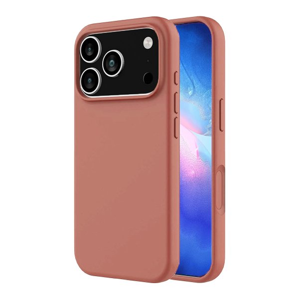 Rvelon iPhone 17 Pro Max Skal Silikon MagSafe Mörkrosa