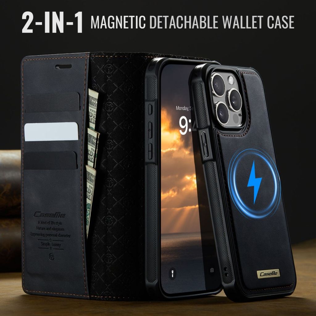 CaseMe iPhone 13 Pro Fodral C49 Series Svart