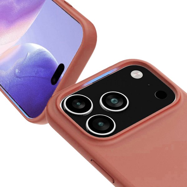 Rvelon iPhone 17 Pro Max Skal Silikon MagSafe Mörkrosa