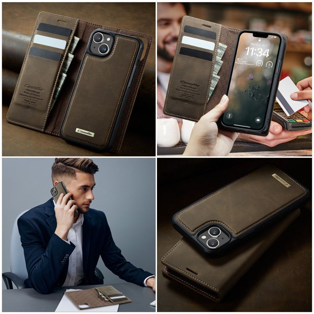 CaseMe iPhone 13 Fodral C49 Series Brun