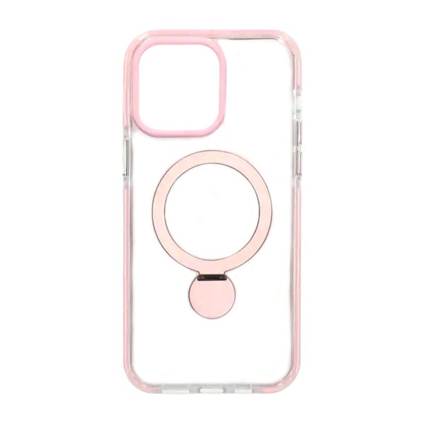iPhone 14 Pro Max Skal Ringstativ MagSafe Rosa