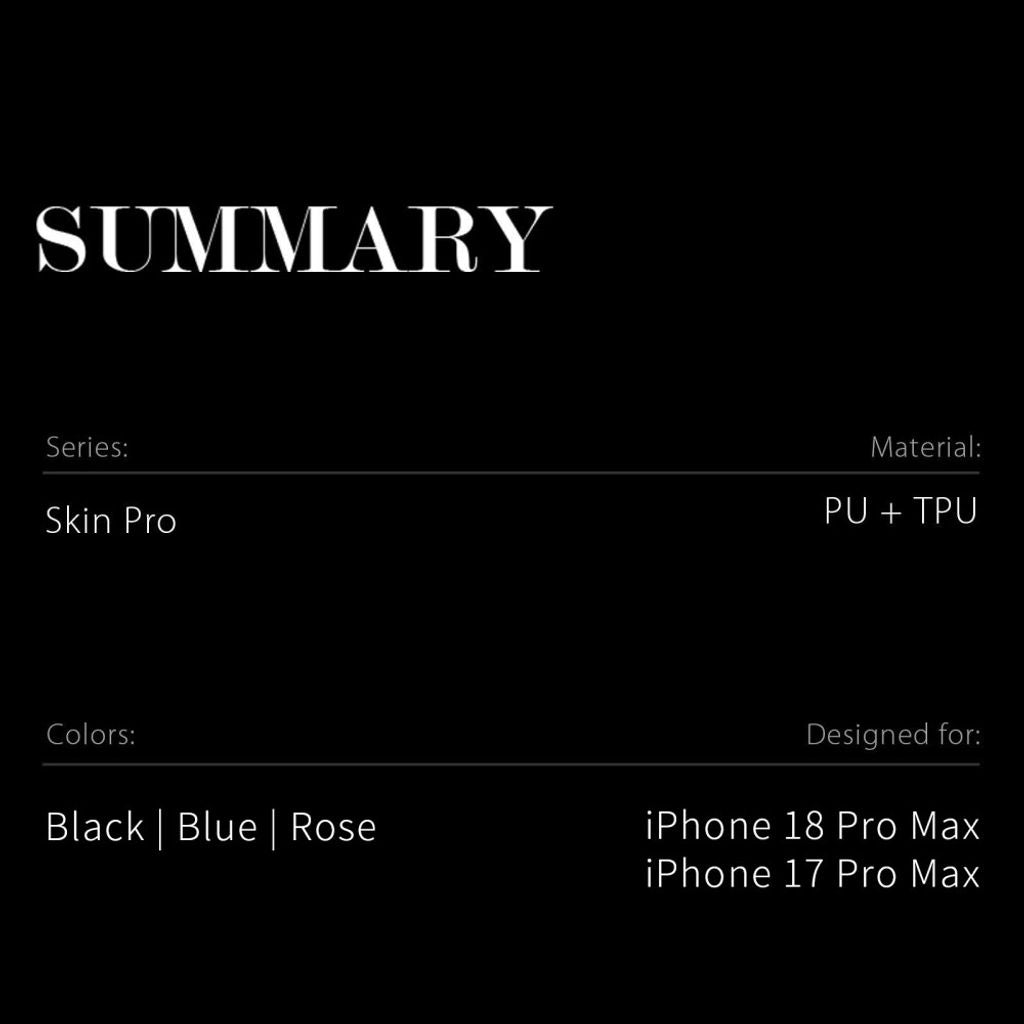 Dux Ducis iPhone 17 Pro Max/iPhone 18 Pro Max Fodral Skin Pro Series Blå