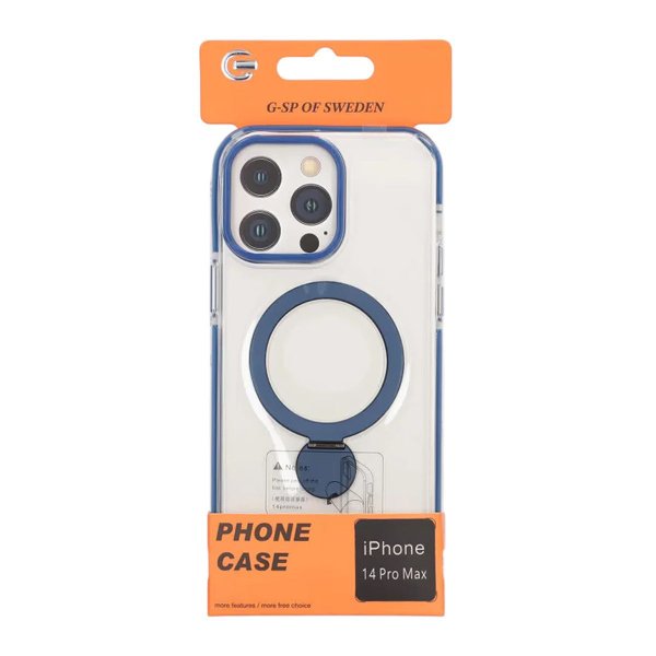 iPhone 14 Pro Max Skal Ringstativ MagSafe Blå