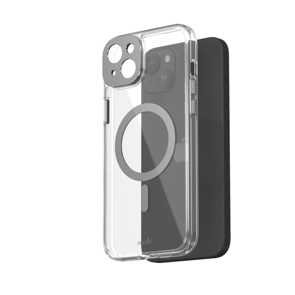 Moshi iPhone 15 Plus Skal iGlaze MagSafe Meteorite Gray