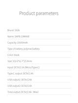 SiGN Mini Powerbank med Display 10 000mAh Svart