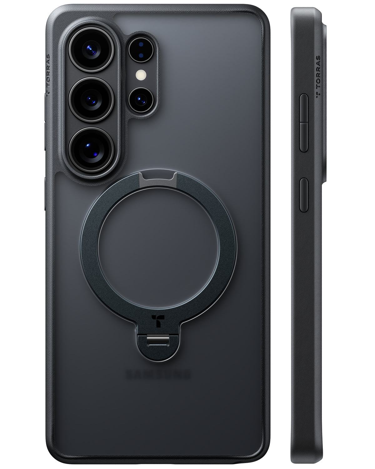Torras Samsung Galaxy S26 Ultra Skal Ostand Q3 Spin Obsidian Black