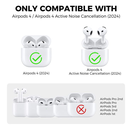 Ahastyle AirPods 4/5 Skal Silikon Grön