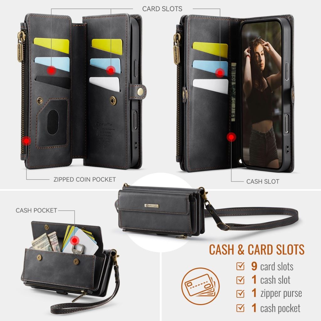CaseMe iPhone 17 Pro Max/iPhone 18 Pro Max Fodral C39 Series Svart