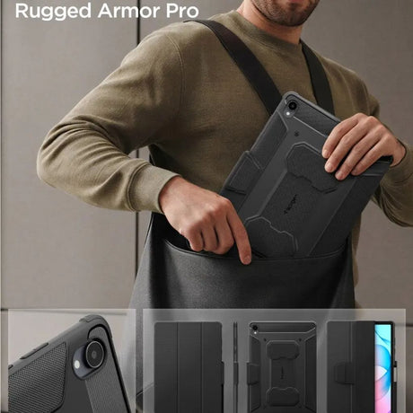 Spigen Samsung Galaxy Tab S12 Plus Fodral Rugged Armor Pro Svart