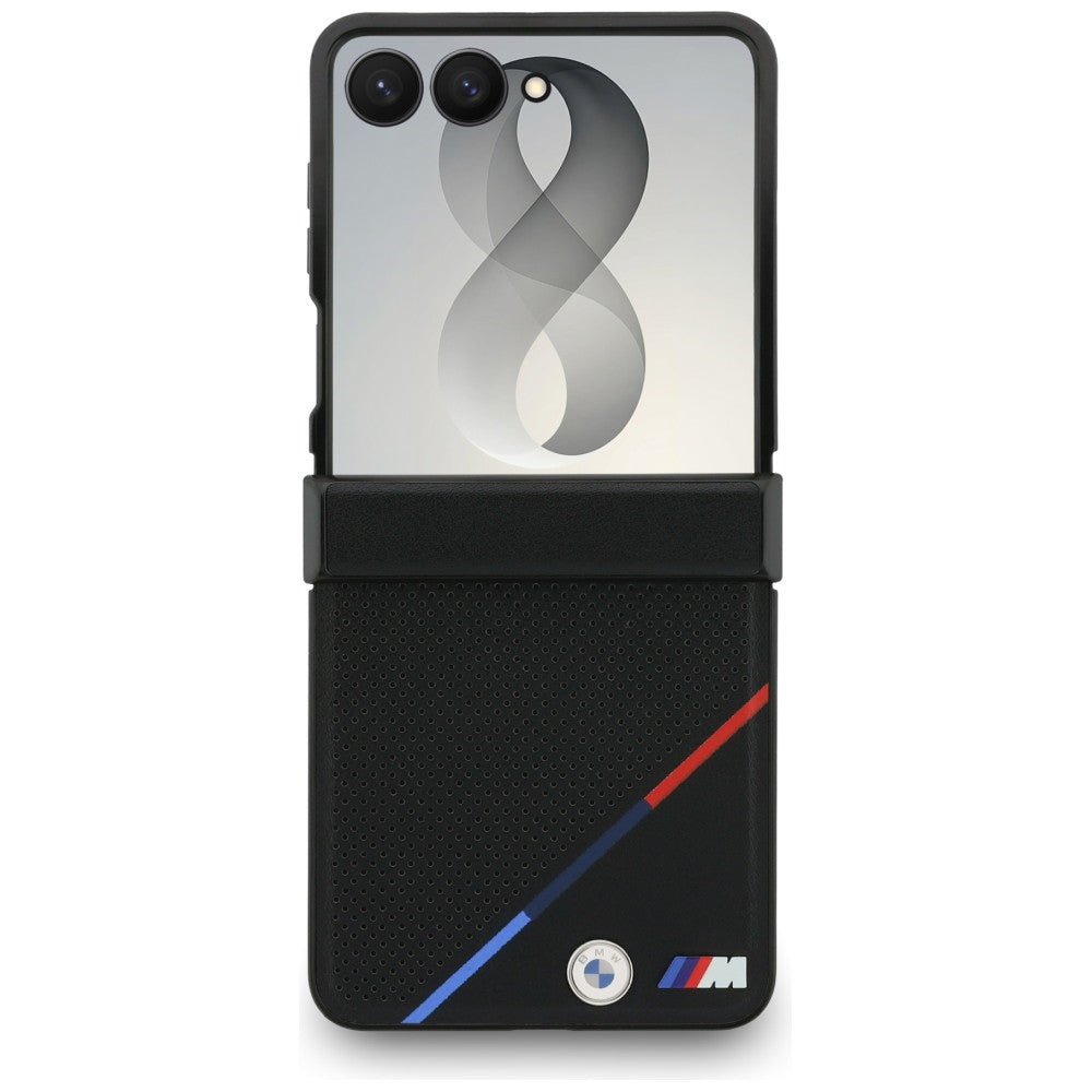 BMW Samsung Galaxy Z Flip 8 Skal Tricolor Stripe Svart
