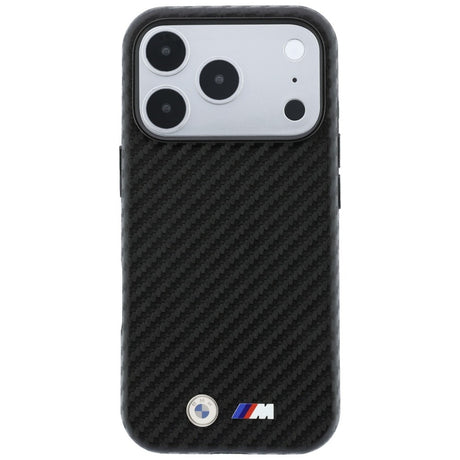 BMW iPhone 18 Pro Skal M Carbon Metal Logo Svart