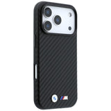 BMW iPhone 18 Pro Skal M Carbon Metal Logo Svart