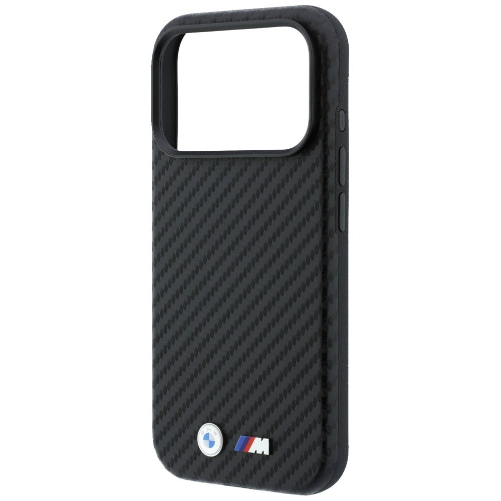 BMW iPhone 18 Pro Skal M Carbon Metal Logo Svart