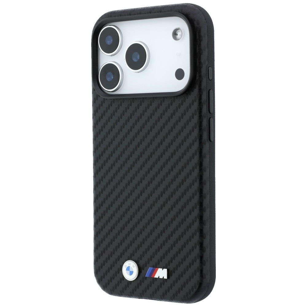 BMW iPhone 18 Pro Max Skal M Carbon Metal Logo Svart