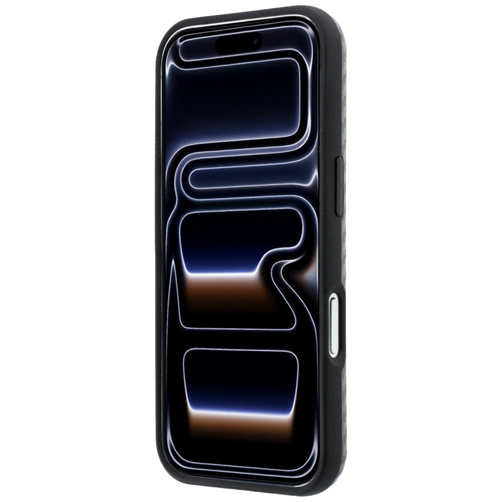BMW iPhone 18 Pro Skal M Carbon Metal Logo Grå