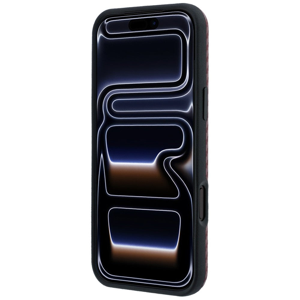 BMW iPhone 17 Pro Max/iPhone 18 Pro Max Skal M Carbon Metal Logo Burgundy