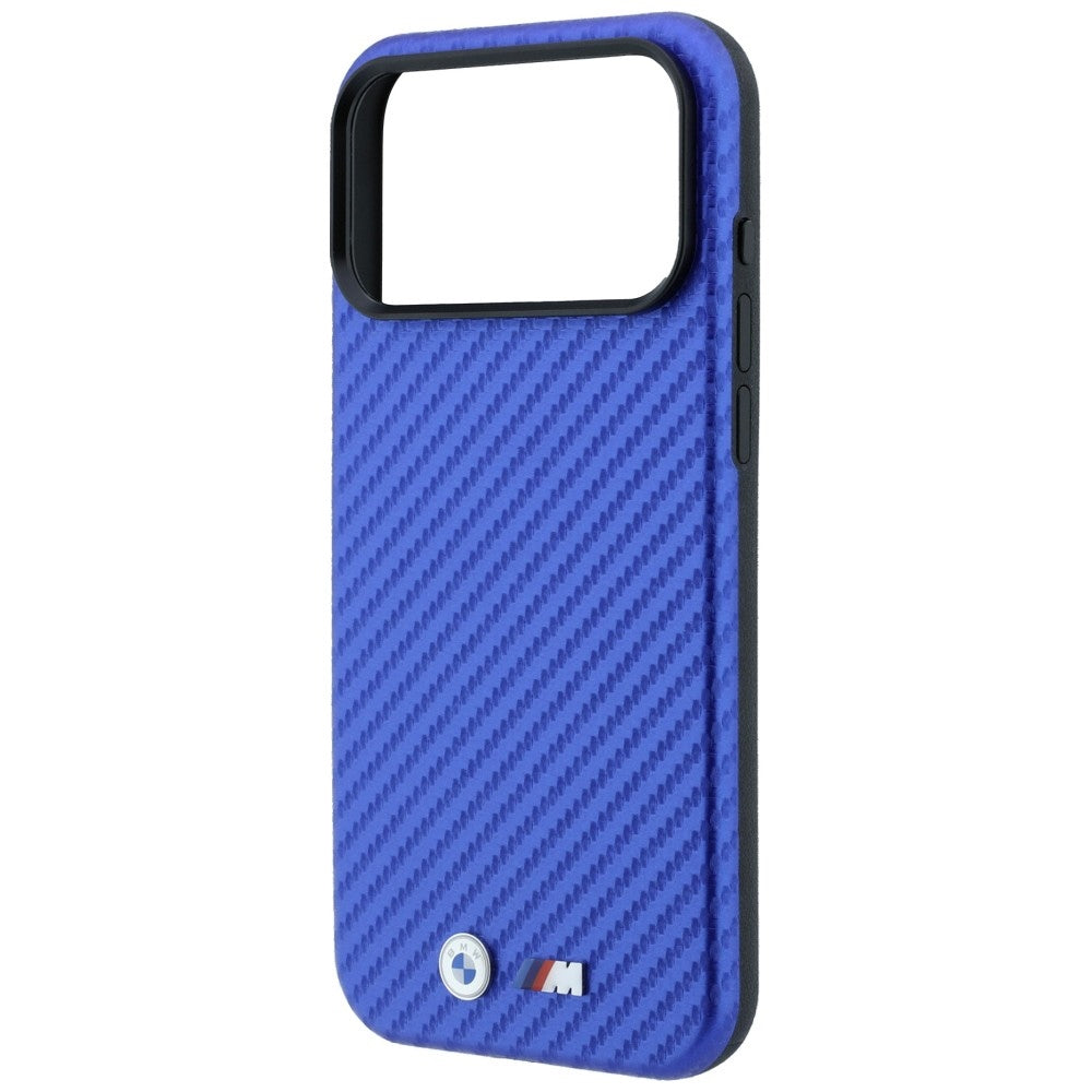 BMW iPhone 17 Pro/iPhone 18 Pro Skal M Carbon Metal Logo Blå