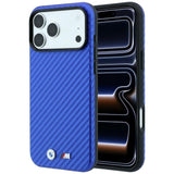 BMW iPhone 17 Pro Max/iPhone 18 Pro Max Skal M Carbon Metal Logo Blå