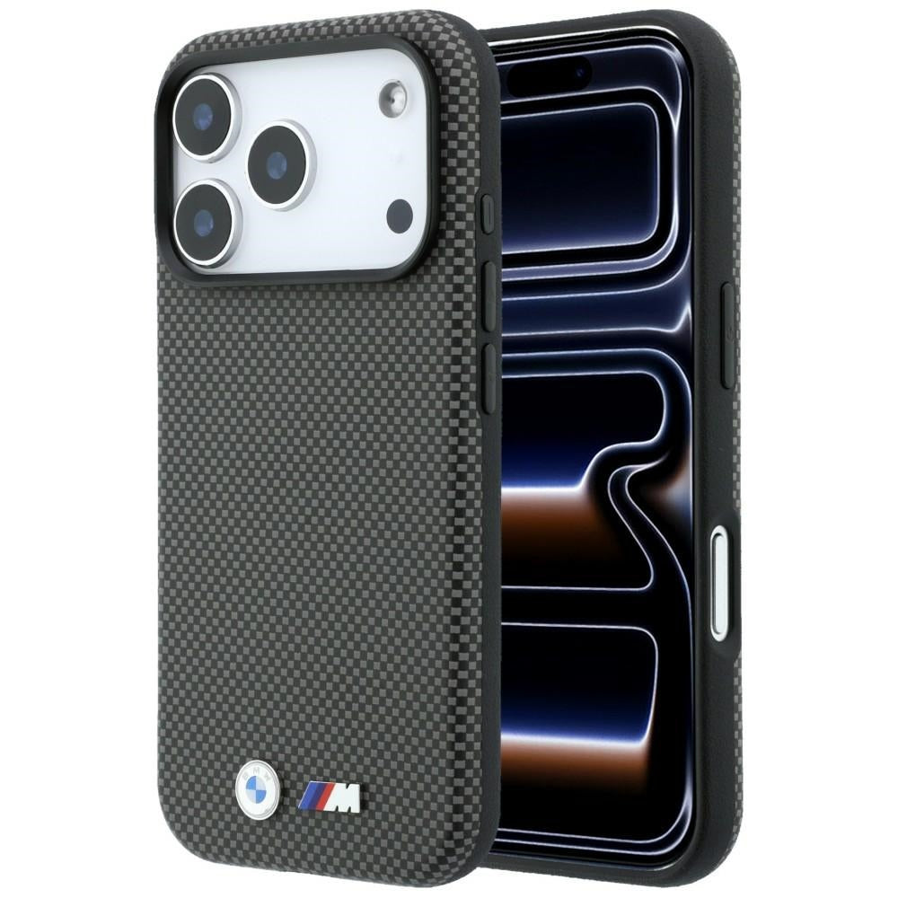 BMW iPhone 17 Pro Max/iPhone 18 Pro Max Skal M Quadrille Kevlar Metal Logo Grå