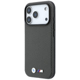 BMW iPhone 17 Pro Max/iPhone 18 Pro Max Skal M Quadrille Kevlar Metal Logo Grå