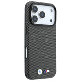 BMW iPhone 17 Pro Max/iPhone 18 Pro Max Skal M Quadrille Kevlar Metal Logo Grå