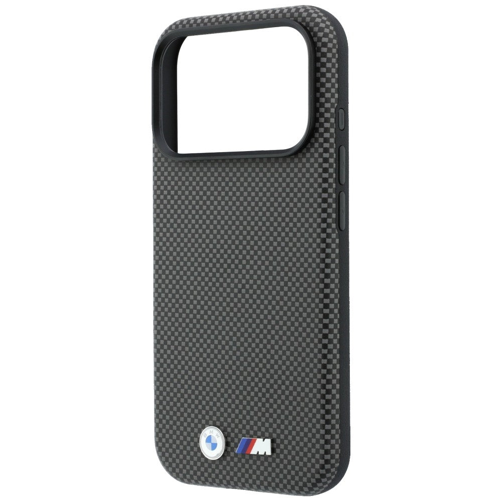 BMW iPhone 17 Pro Max/iPhone 18 Pro Max Skal M Quadrille Kevlar Metal Logo Grå