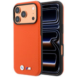 BMW iPhone 17 Pro/iPhone 18 Pro Skal M Quadrille Kevlar Metal Logo Orange