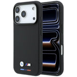 BMW iPhone 17 Pro/iPhone 18 Pro Skal M Quadrille Kevlar Tricolor & Metal Logo Svart