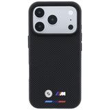 BMW iPhone 17 Pro/iPhone 18 Pro Skal M Quadrille Kevlar Tricolor & Metal Logo Svart