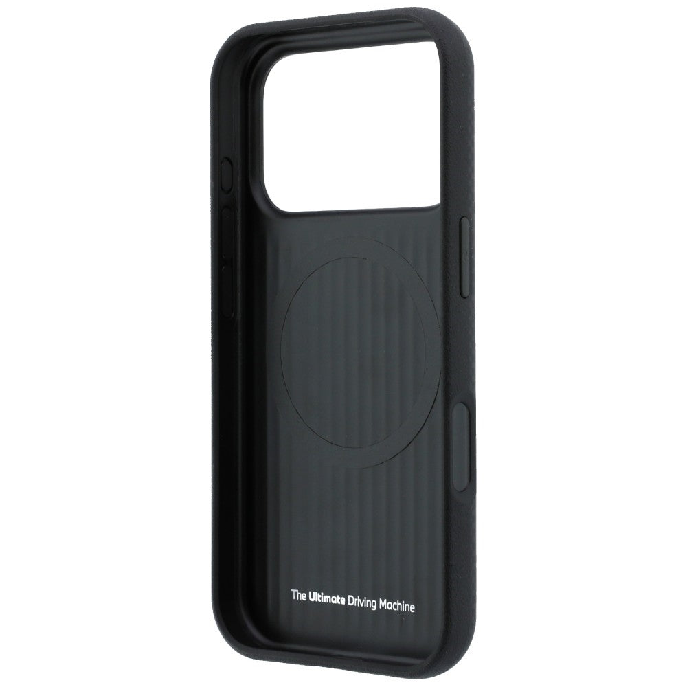 BMW iPhone 17 Pro Max/iPhone 18 Pro Max Skal M Quadrille Kevlar Tricolor & Metal Logo Svart
