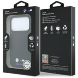 BMW iPhone 17 Pro Max/iPhone 18 Pro Max Skal M Quadrille Kevlar Tricolor & Metal Logo Svart