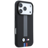 BMW iPhone 17 Pro/iPhone 18 Pro Skal M Quadrille Kevlar Tricolor Lines Svart
