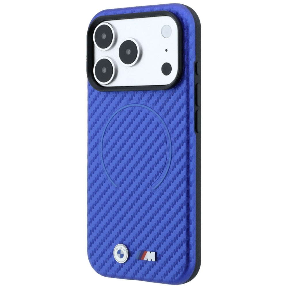 BMW iPhone 17 Pro Max/iPhone 18 Pro Max Skal M Carbon Printed Ring Blå