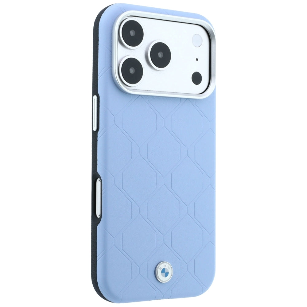 BMW iPhone 17 Pro/iPhone 18 Pro Skal Deboss Quilted Blå