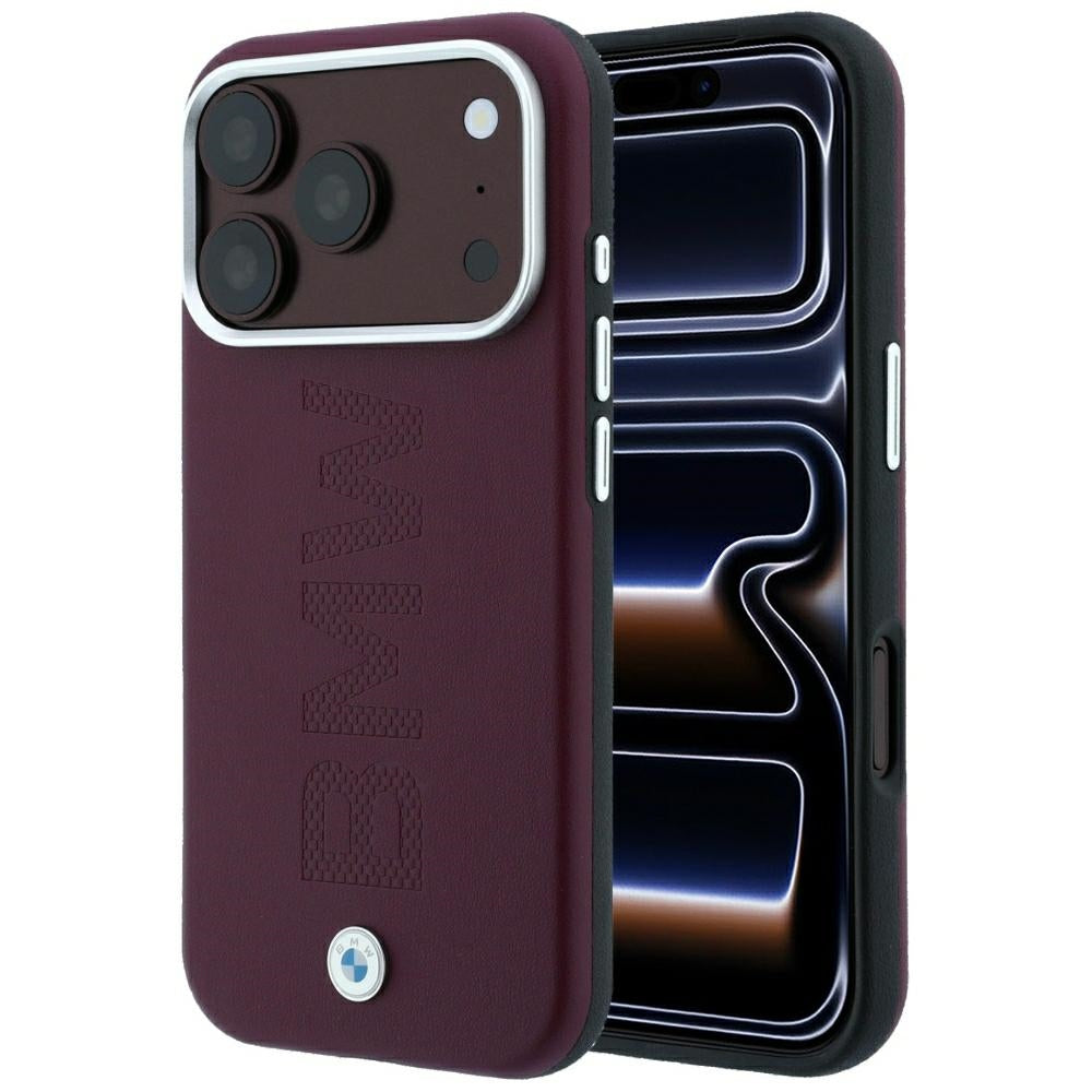BMW iPhone 17 Pro Max/iPhone 18 Pro Max Skal Centered Deboss Burgundy