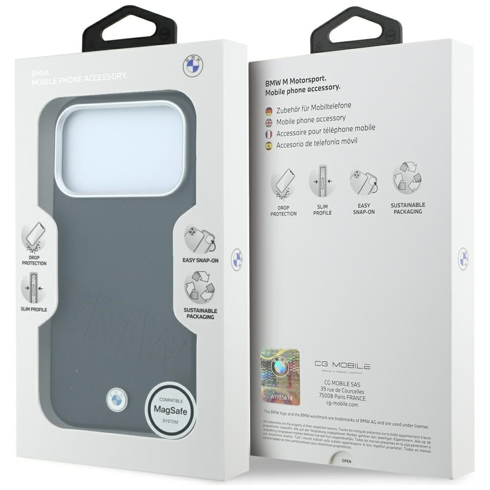 BMW iPhone 17 Pro/iPhone 18 Pro Skal Inclined Deboss Svart