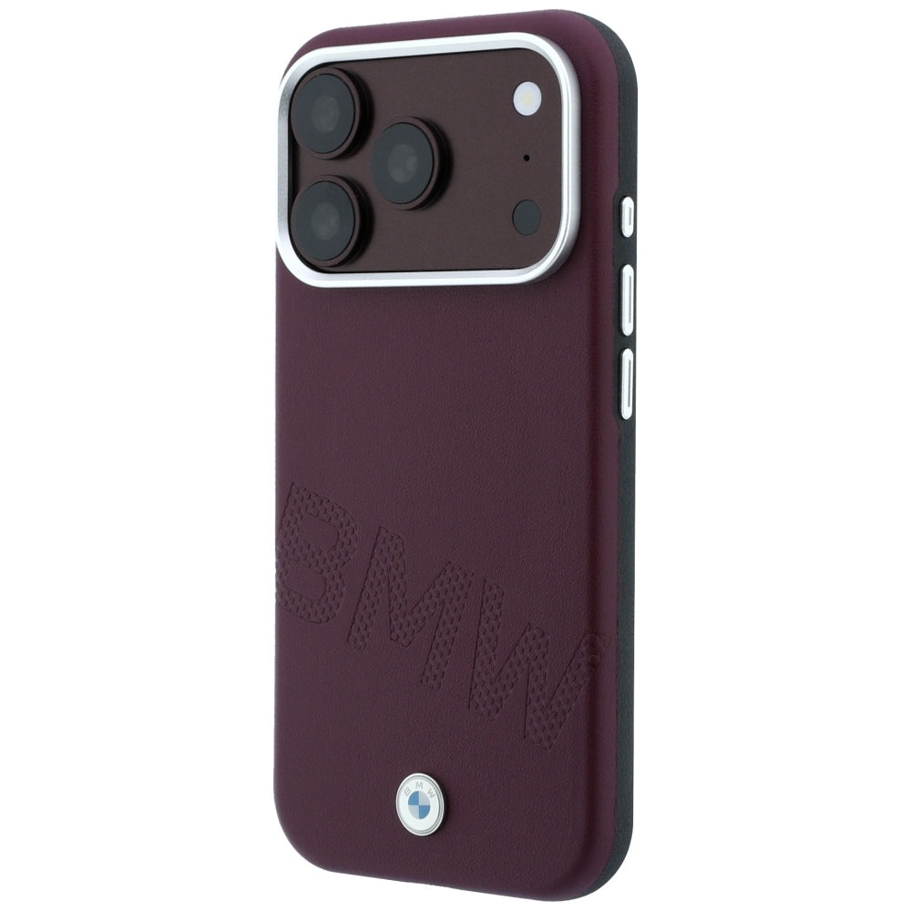 BMW iPhone 17 Pro/iPhone 18 Pro Skal Inclined Deboss Burgundy