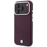 BMW iPhone 17 Pro/iPhone 18 Pro Skal Inclined Deboss Burgundy