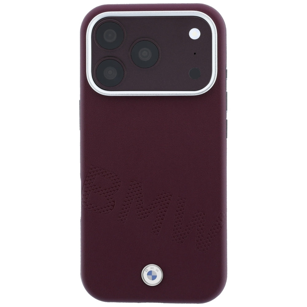 BMW iPhone 17 Pro Max/iPhone 18 Pro Max Skal Inclined Deboss Burgundy